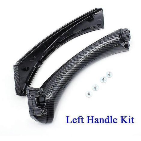 Poignée de porte intérieure gauche en fibre de carbone avec cache, neuve, pour BMW Série 3 E90, E91, E92, 316, 318, 320, 325 et 328i (compatible avec les modèles 316, 318, 320, 325 et 328i).