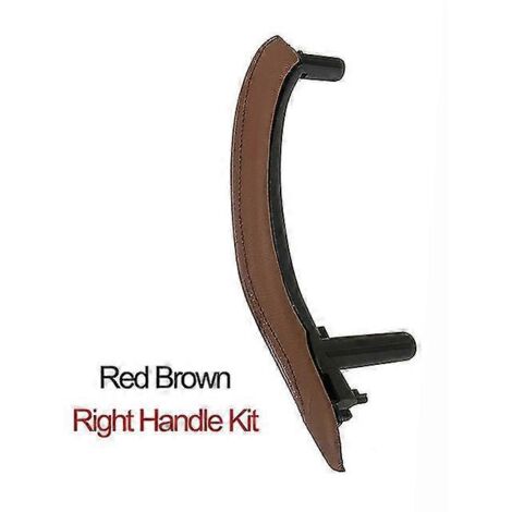 Poignée de porte intérieure gauche et droite améliorée avec revêtement extérieur en cuir pour BMW X5 X6 F15 F16 2014-2018  Poignées de porte intérieures  - Droite Rouge