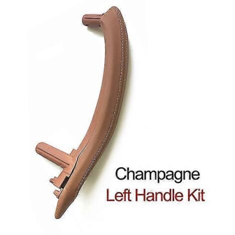 Poignée de porte intérieure gauche et droite améliorée avec revêtement extérieur en cuir pour BMW X5 X6 F15 F16 2014-2018  Poignées de porte intérieures  Gauche Champagne