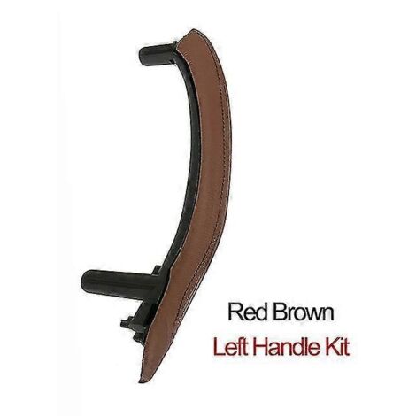 Poignée de porte intérieure gauche et droite améliorée avec revêtement extérieur en cuir pour BMW X5 X6 F15 F16 2014-2018  Poignées de porte intérieures  Gauche rouge