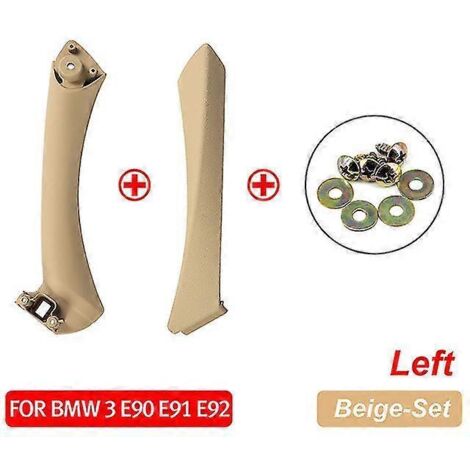 Poignée de porte intérieure gauche pour BMW E90 E91 et BMW Série 3 (berline)  Beige 