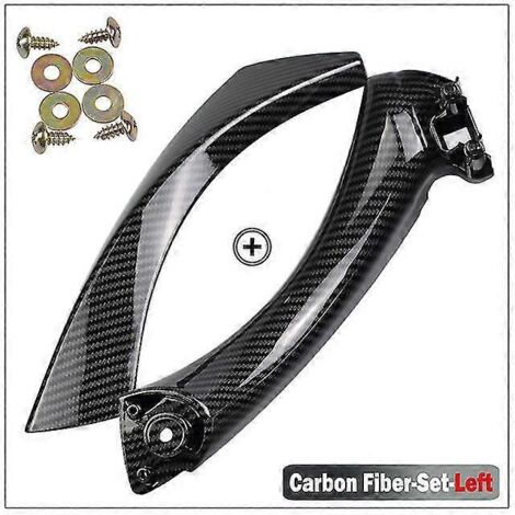Poignée de porte intérieure gauche pour BMW E90 E91 et BMW Série 3 (berline) - Références : 51417230850, 51419150335, 51419150340 - Fibre de carbone