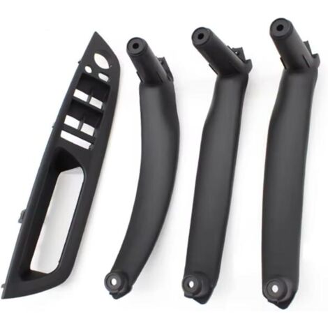 Poignée de porte intérieure LHD Panneau intérieur Garniture de Traction Compatible avec BMW E70 E71 X5 X6 2007-2014 - Noir