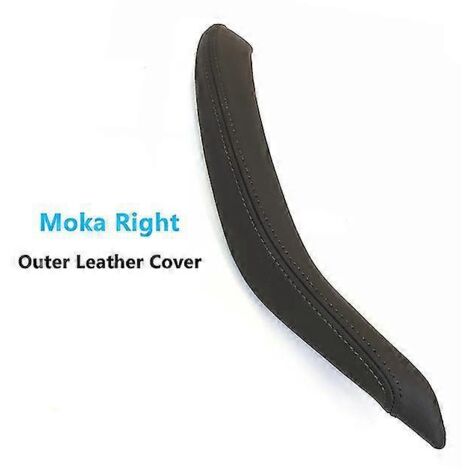 Poignée de porte intérieure passager avec revêtement extérieur en cuir de remplacement pour BMW X5 X6 F15 F16 2014-2018 - Poignées de porte intérieures - Moka droite