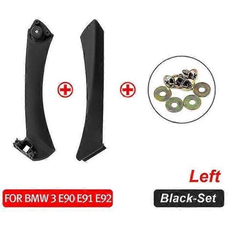Poignée de porte intérieure pour BMW E90 E91 et BMW Série 3 (berline) - Cache de poignée de porte gauche noir