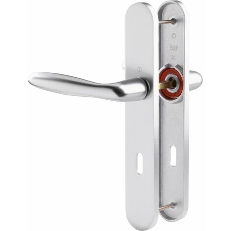 Poignée de porte intérieure - Verona - Hoppe Et Cie - Gris argent - Clé L - 195 mm