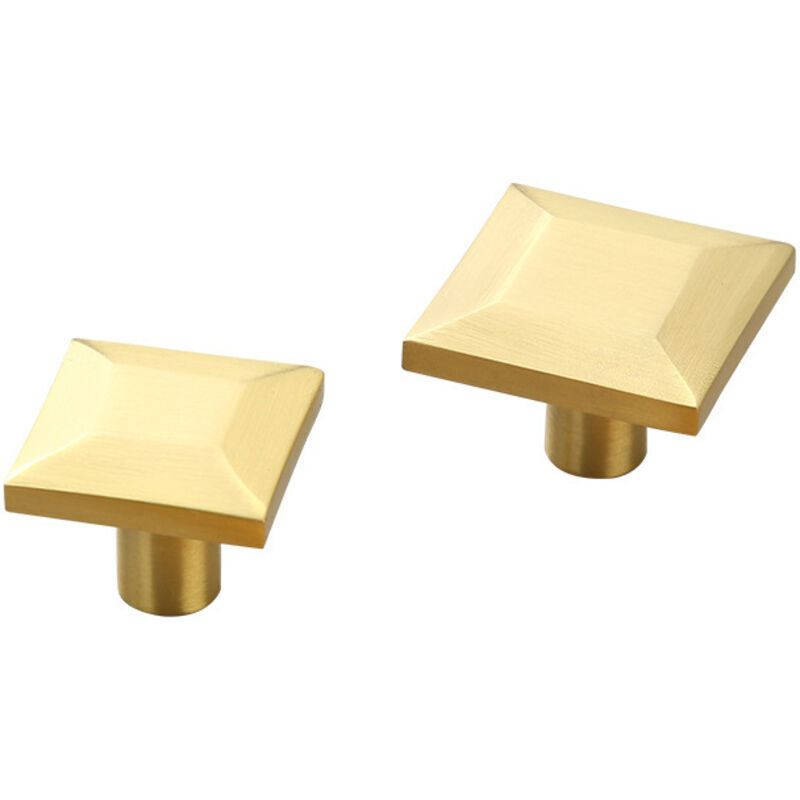 Poignee de Porte Laiton Massif Rond, Poignée de Meuble, Poignée Boutons de Tirage