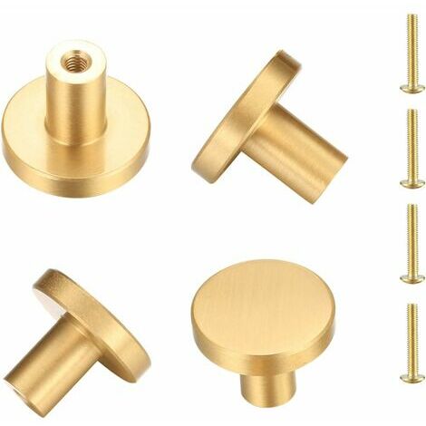 sourcing map 4Pcs Laiton Molette Pouce Vis, M3x12mm 15.5mm Longueur Plat Poignée Boulon Boutons Attaches pour Électronique, Mécanique