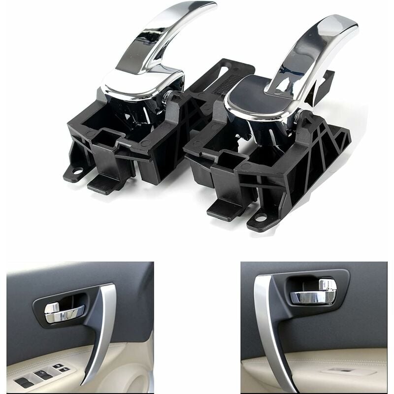 Poignée de Porte pour Nissan Qashqai 2007-2013 Gauche Droite 80671-JD00E 80670-JD00E 2 pièces(siège avant)