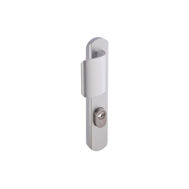 Poignée de porte palière blindée - Secumax Up Vachette Gris argent - Clé i - 170 mm à 216 mm