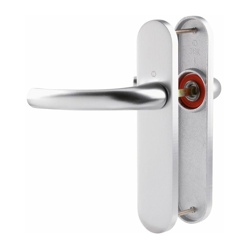 Poignée de porte intérieure - Tokyo Hoppe Et Cie Gris argent - Bec de cane - 165 mm