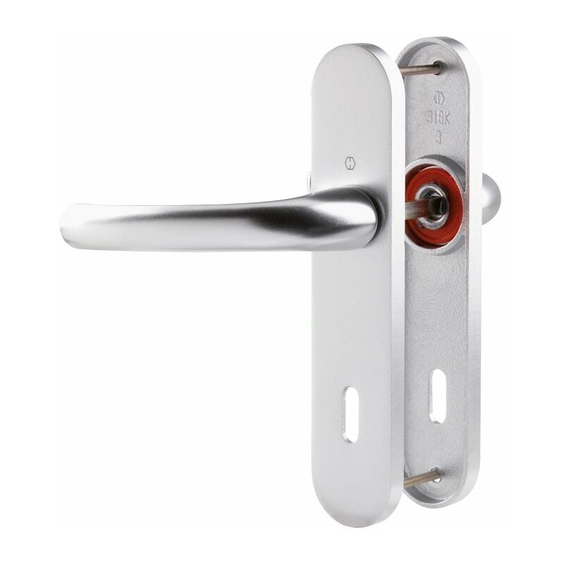 Poignée de porte intérieure - Tokyo Hoppe Et Cie Gris argent - Clé l - 165 mm