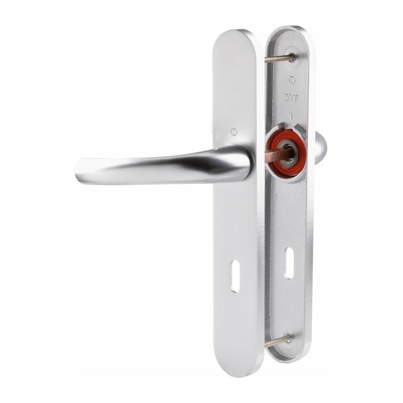 Poignée de porte intérieure - Tokyo Hoppe Et Cie Gris argent - Clé l - 195 mm