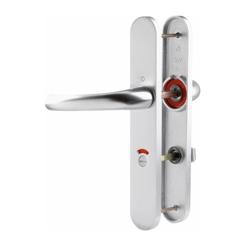 Poignée de porte intérieure - Tokyo Hoppe Et Cie Gris argent - Condamnation à voyant - 195 mm