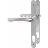 Poignée de porte sur plaque étroit argent - Clé I - Atlanta - Hoppe et cie
