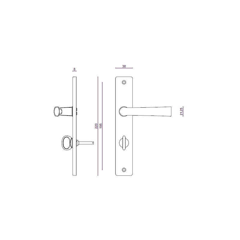 Ensemble FLEX VACHETTE entr.195 mm Chrome satin Condamnation - 206417