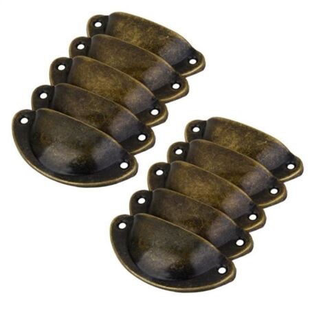 Poignée de porte/Tiroir - Generic - Modèle Antik - Lot de 10 - Fer dur - Bronze