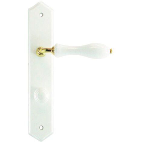 Poignée de porte - Tradition bois -  Blanc - 195 mm à condamnation - Dt 2000