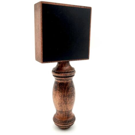 Poignée de robinet en bois pour bière artisanale, poignée de robinet réutilisable avec tableau noir, décoration de bar