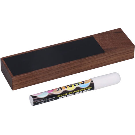 Poignée de Robinet pour Tireuse à Bière en Bois Noyer Noir avec Craie, Accessoire Brassage Maison