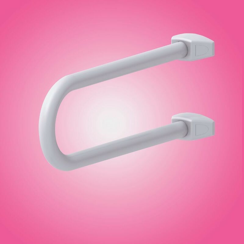 Veriaffari.it - Poignée de sécurité fixe pour personnes handicapées en aluminium blanc 52.5 x 21 x 20 cm