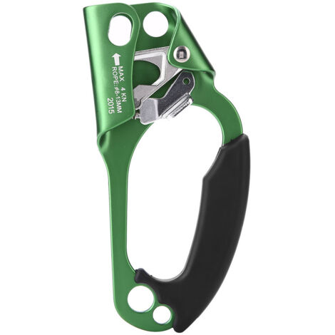 Poignée de Serrage Droite pour Corde 8-13mm - Équipement d'Escalade (Vert)