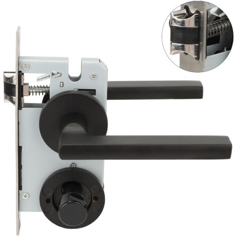 Poignée de serrure de porte en acier inoxydable, 2 pièces, prévention des chocs, poignées d'entrée à clé robustes pour la maison
