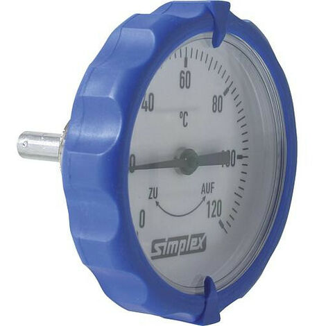 Poignee de thermometre ronde thermometre integre diam. 63mm --bleu--