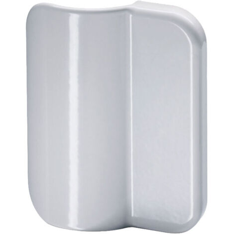 Poignée de tirage aluminium pour porte-fenêtre – Finition blanche RAL9016 – Montage rapide avec fixation invisible – Saillie 14 mm – Roto