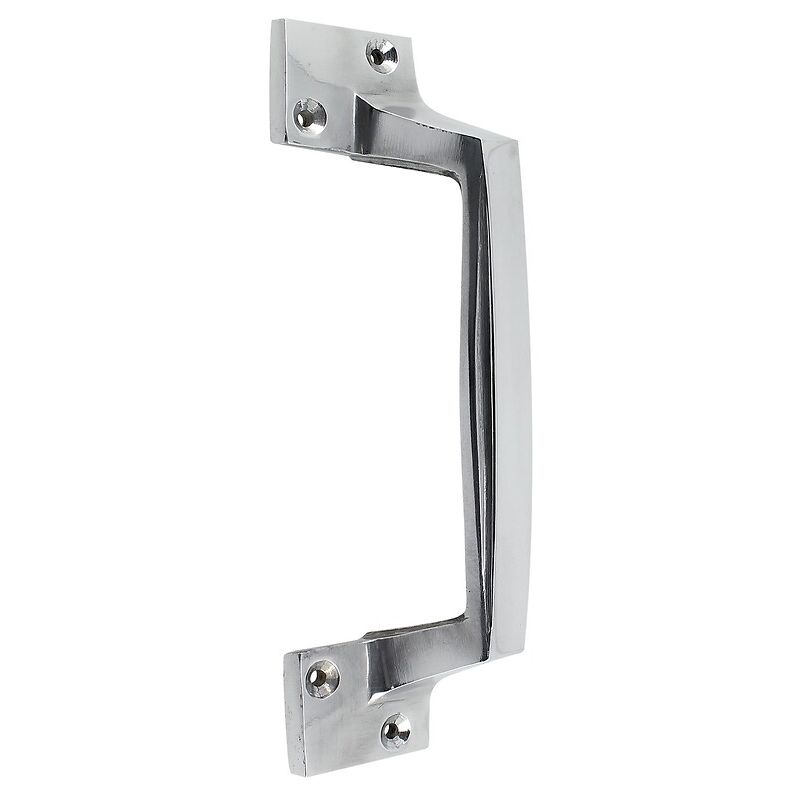 Sans Marque - Poignée de tirage déportée en aluminium poli 4 trous hauteur 190 mm