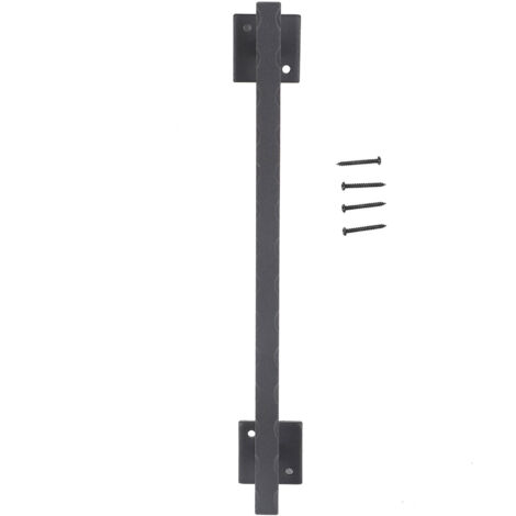 Poignée de tirage en acier carbone pour porte coulissante de grange, finition givrée mate, idéale pour garage, armoire et portail.