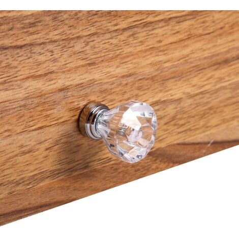 Poignée de tiroir - Boutons acrylique diamant brillants transparents 25mm - 16 boutons avec vis pour armoire et commode - Conique en zinc