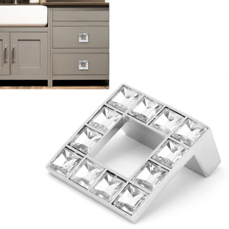 Poignée de Tiroir Double Trou Poignée Moderne pour Portes et Armoires de Salon Zinc Alloy 45x45x20mm