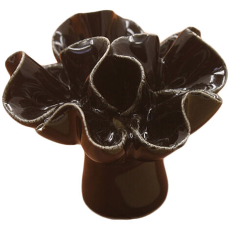 Poignée de tiroir en céramique noire pour meuble et armoire, poignée de porte décorative fleurie