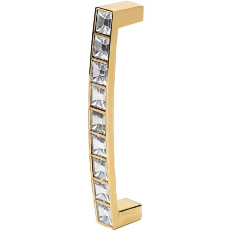 Poignée de tiroir moderne en cristal, poignée double trou pour armoire et porte de placard