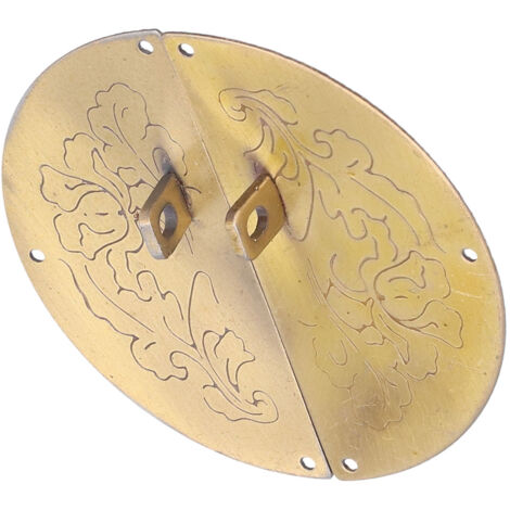 Poignée de tiroir rétro en laiton, anneau double pour armoire et porte d'intérieur, style vintage.