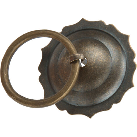 Poignée de tiroir vintage laiton ancien, bouton de porte élégant pour armoire et commode