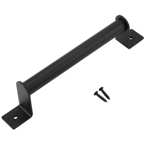 Poignée de traction noire robuste en acier au carbone, pour porte de grange coulissante, quincaillerie de porte en bois pour placard