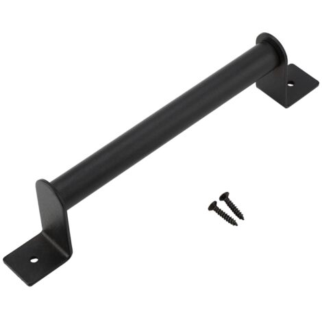 Poignée de traction robuste en acier au carbone noir pour porte coulissante de grange, placard et portail en bois