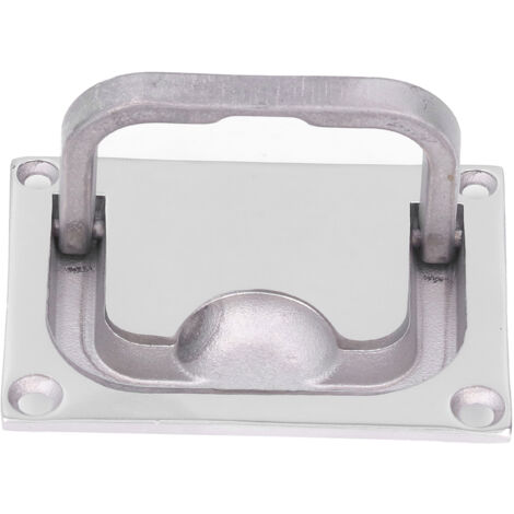 Poignée de Trappe Carrée en Acier Inoxydable 316 Poli Miroir 96x69mm pour Hatch de Pont Bateau