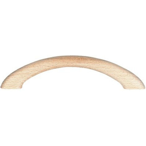 Poignée demi-lune hêtre brut poncé - longueur 121 mm. entraxe 96 mm - CADAP
