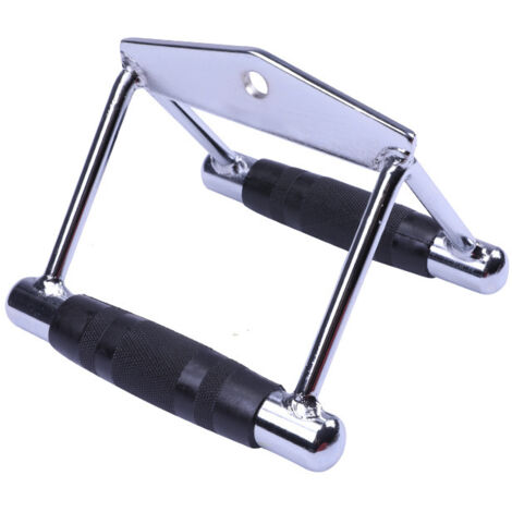 Poignée Double D en Fer Électroplaqué pour Machine à Câble - Accessoire Fitness Barre de Traction
