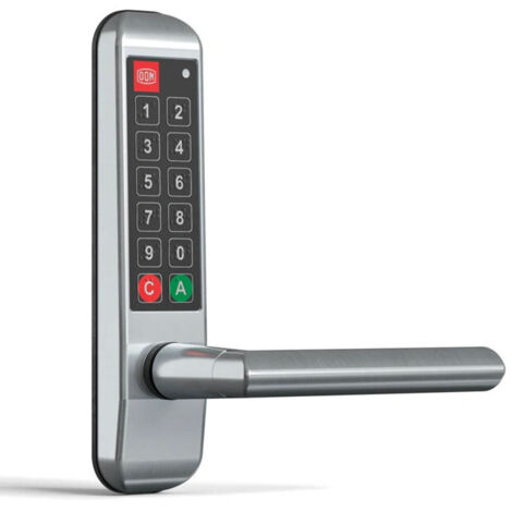 Poignée électronique serrure à code Easykey DOM serrure inox porte intérieure 45 mm sans clé