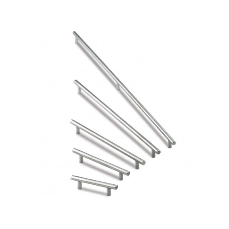 Poignée Ror 7010 - talla Inox brossé. 498x12x32mm. Entraxe 448mm.