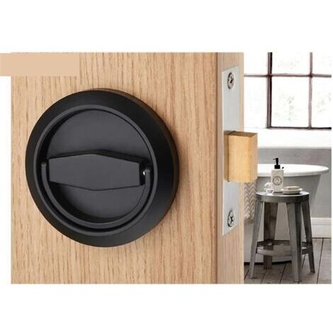 Poignée en acier inoxydable, encastrée, sans clé, pour l'extérieur, Home Hardware, 1 pièce, noire