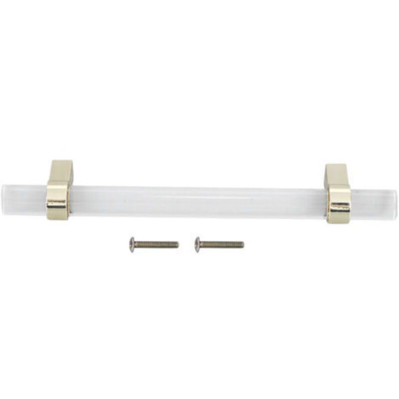 Poignée en acrylique cristal, poignée de tiroir transparente moderne pour placards, bibliothèques, armoire à chaussures, espacement des trous 96 or