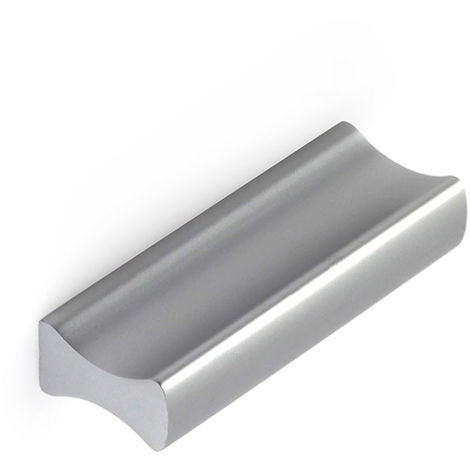 Poignée en aluminium avec finition anodisée mat, dimensions: 44x9x17mm et inserts: 32mm - talla