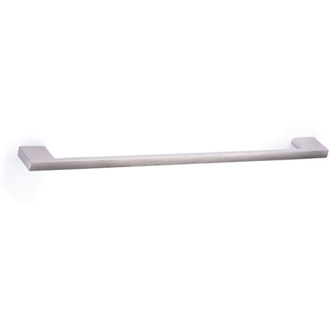 Poignée en aluminium finition nickel satiné, dimensions: 284x9x27mm et inserts: 256mm - talla