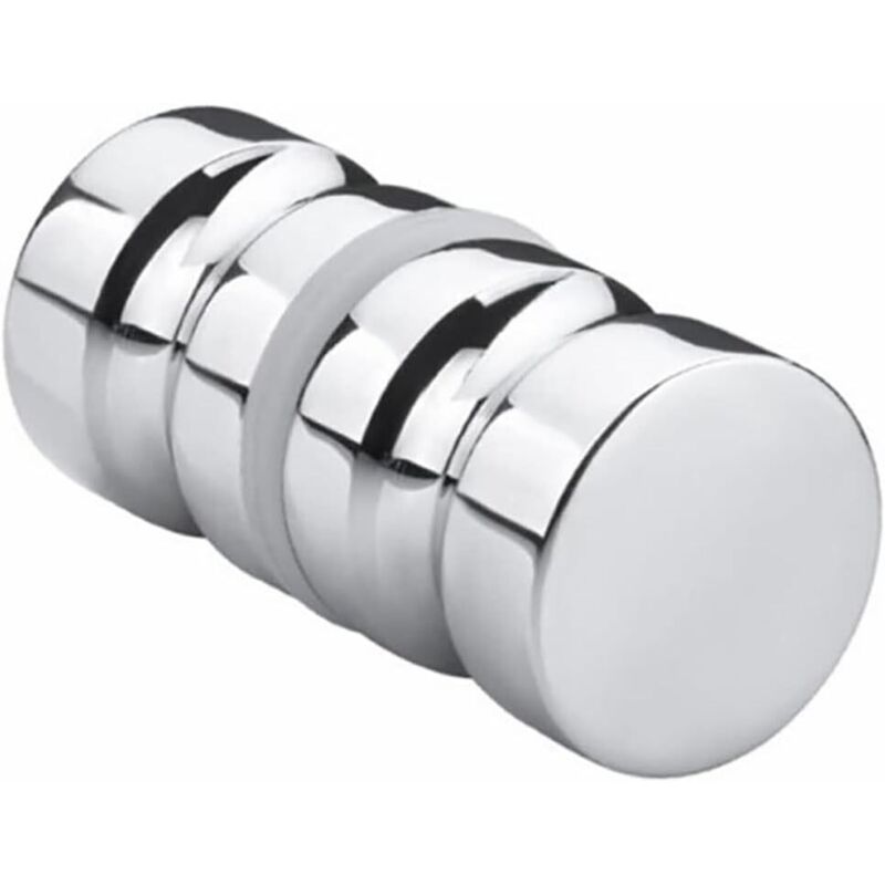 Poignée en aluminium pour portes de douche en verre - Double face - Résistante à l'eau