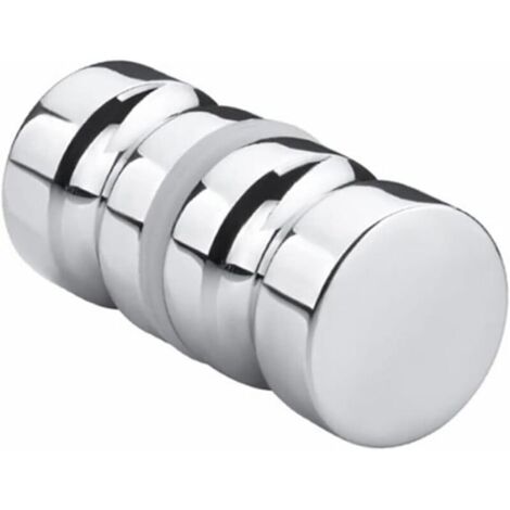 Poignée en aluminium pour portes de douche en verre - Double face - Résistante à l'eau